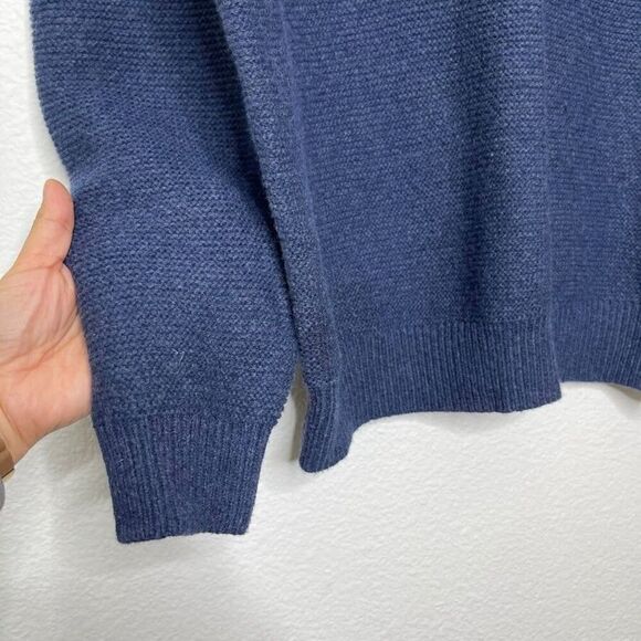 Marine Layer Mens Sweater Large Knit Pullover Navy Blue Shawlneck Sven V-Neck - Picture 5 of 7